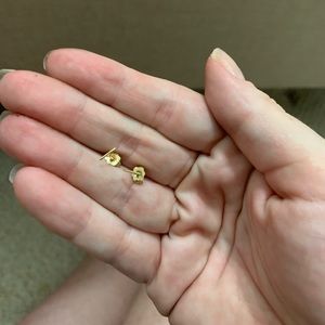 Catbird Bar/Dash Earrings in Yellow Gold